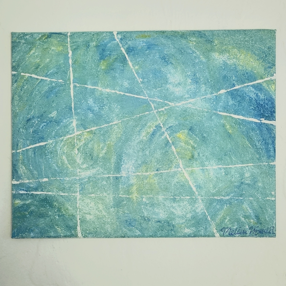 "Move Beyond" original art hand painted acrylic abstract painting wall decor - Picture 6 of 6